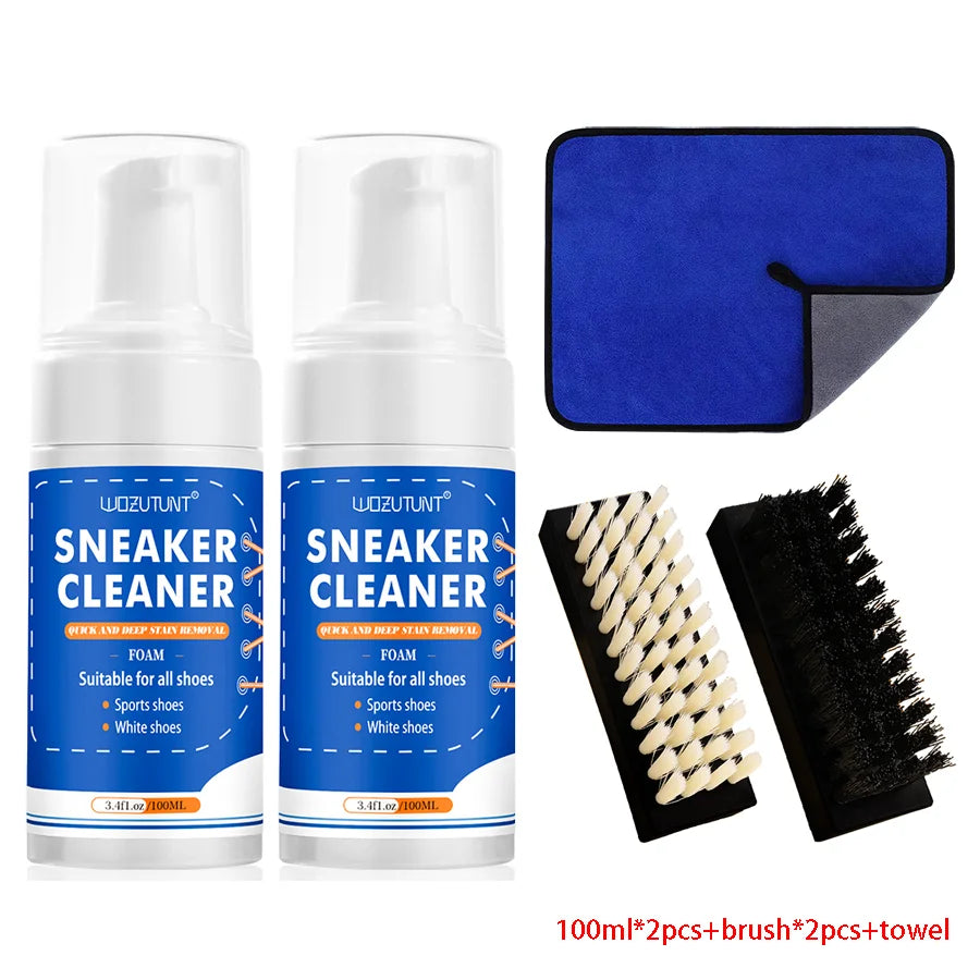100ml White Shoe Cleaner No-wash Dry Cleaning Foam Decontamination for Suede Sheepskin Matte Shoes Leather Sneakers Care