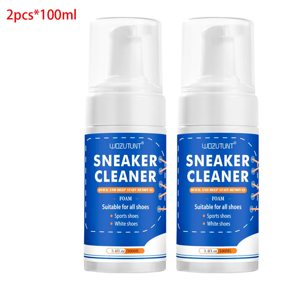 100ml White Shoe Cleaner No-wash Dry Cleaning Foam Decontamination for Suede Sheepskin Matte Shoes Leather Sneakers Care