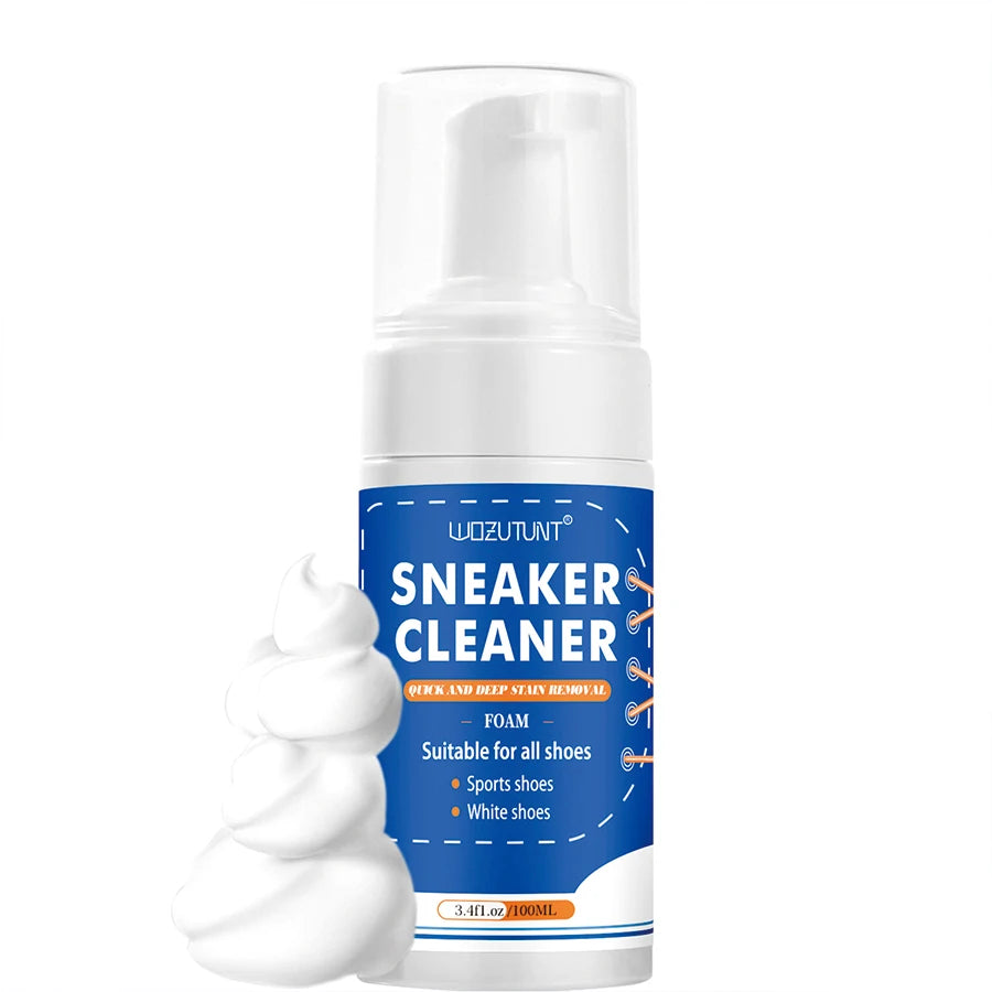 100ml White Shoe Cleaner No-wash Dry Cleaning Foam Decontamination for Suede Sheepskin Matte Shoes Leather Sneakers Care