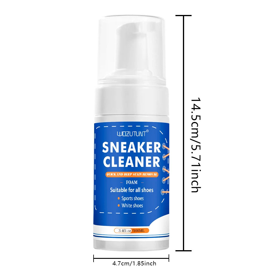 100ml White Shoe Cleaner No-wash Dry Cleaning Foam Decontamination for Suede Sheepskin Matte Shoes Leather Sneakers Care