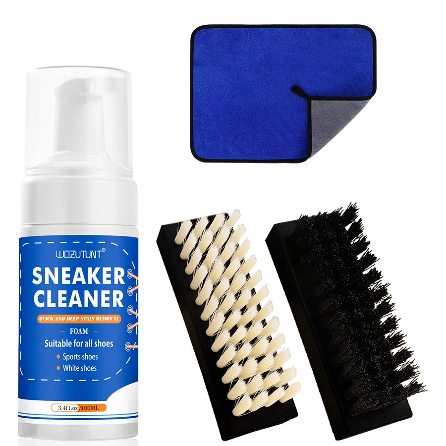 100ml White Shoe Cleaner No-wash Dry Cleaning Foam Decontamination for Suede Sheepskin Matte Shoes Leather Sneakers Care