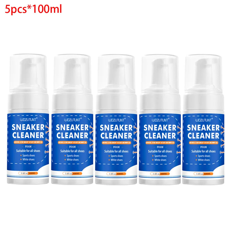 100ml White Shoe Cleaner No-wash Dry Cleaning Foam Decontamination for Suede Sheepskin Matte Shoes Leather Sneakers Care