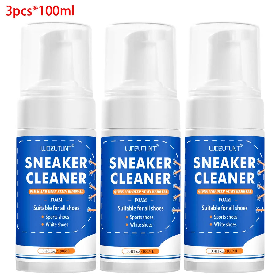 100ml White Shoe Cleaner No-wash Dry Cleaning Foam Decontamination for Suede Sheepskin Matte Shoes Leather Sneakers Care