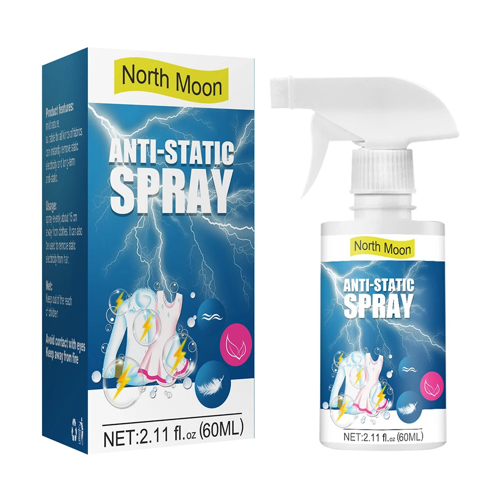 60 ML Wrinkle Release Spray Remove Static Clothing Spray Home Antistatic Spray Static Remover Sprays Clothes Supply